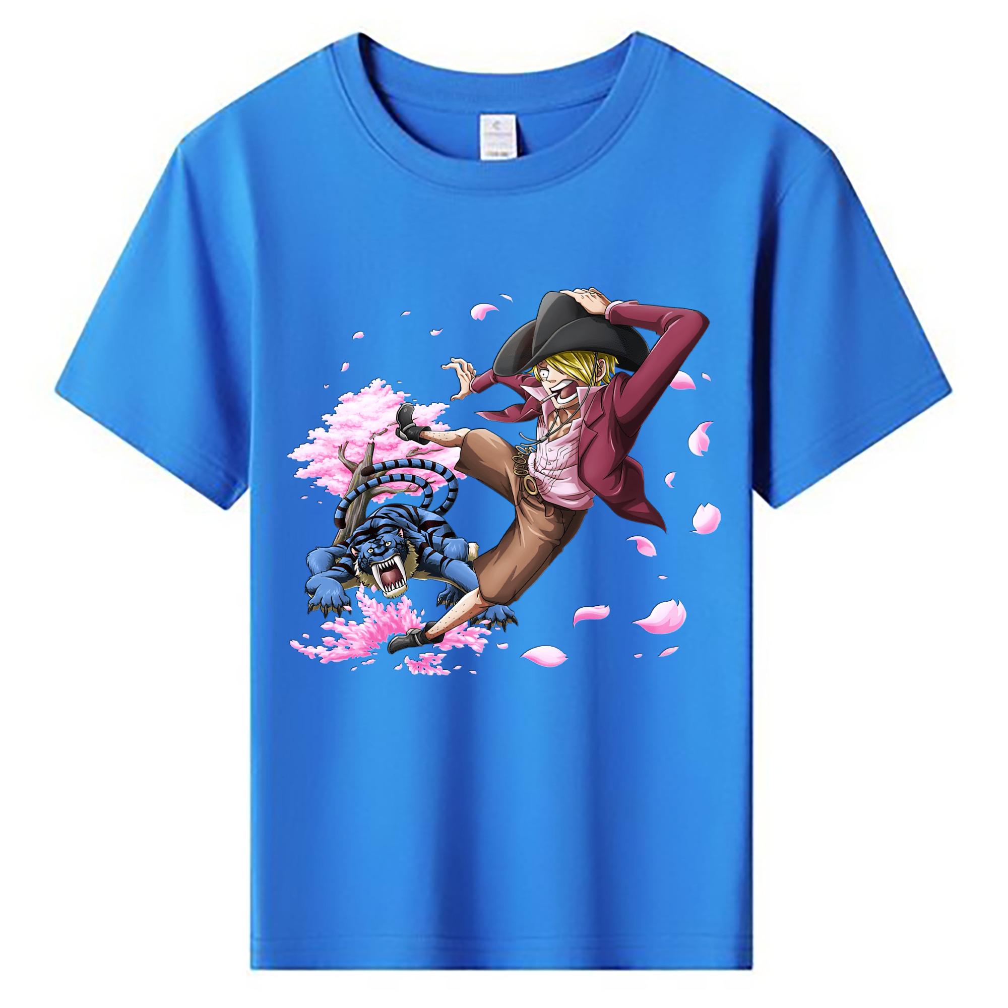 （画像用） ワンピース サンジ ONE PIECE Sanji 綿100％キッズTシャツ（フロントプリント）